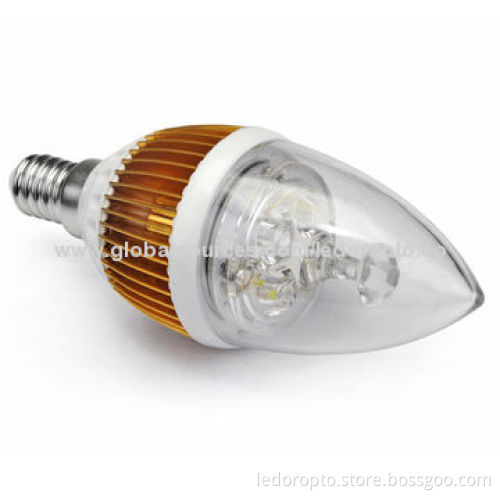 LD 4W Candle Bulbs, GU5.3/GU10/MR16/E14/E27 Base Type, with Cooling FinsNew